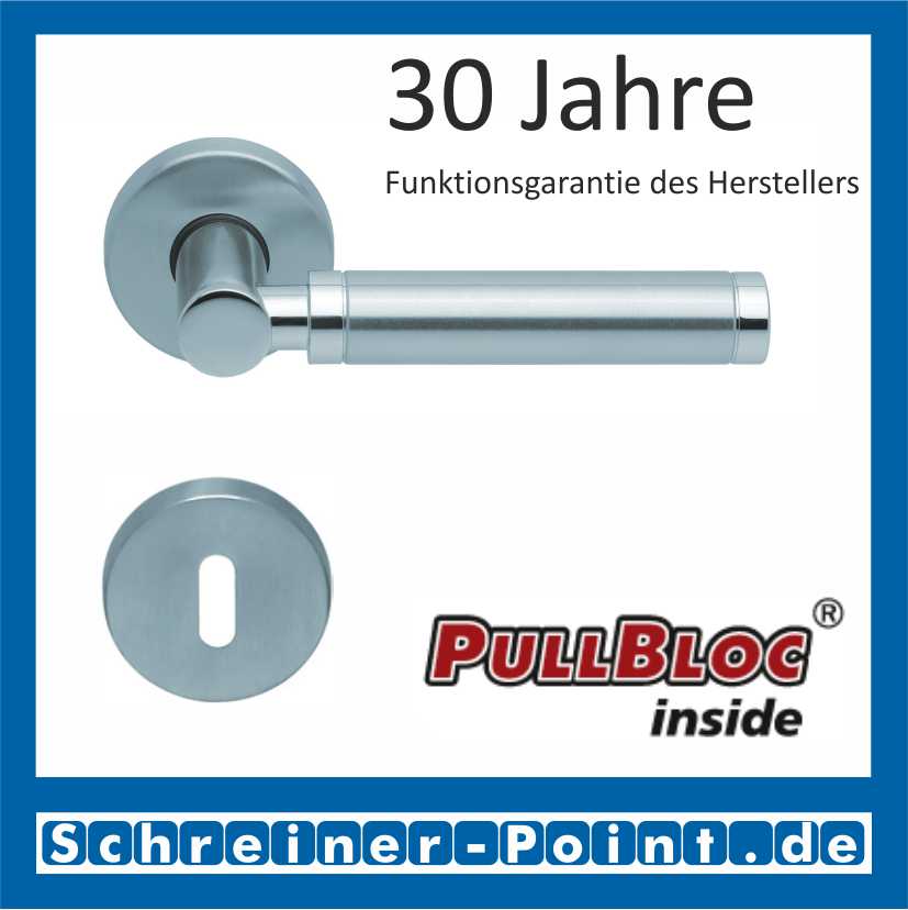 Scoop Ultimo PullBloc Rundrosettengarnitur, Rosette Edelstahl matt